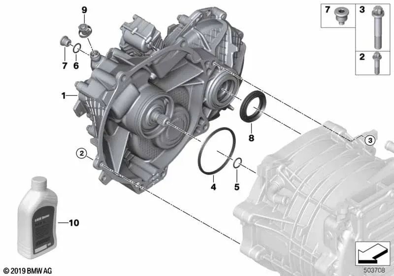 Aceite de Eje Hipoide G3 para BMW Serie 1 F40, Serie 2 F44, F45, F45N, F46, F46N, U06, Serie 3 G20, G21, G28, G28N, Serie 5 G30, G31, G38, Serie 6 G32, Serie 7 G11N, G12, G12N, Serie 8 G14, G15, G16, i I01, I01N, X1 F48, F48N, F49, F49N, U11, U12, X2 F39,