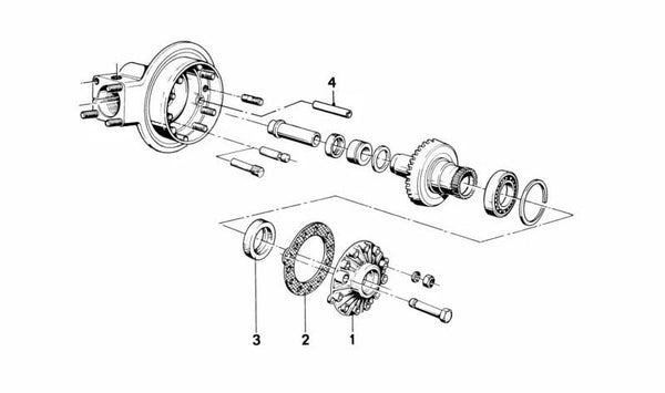 Tapa del cárter de diferencial trasero OEM 33111232196 para BMW (E28, E30, E34, E36, E46, E85, E86, Z3). Original BMW.