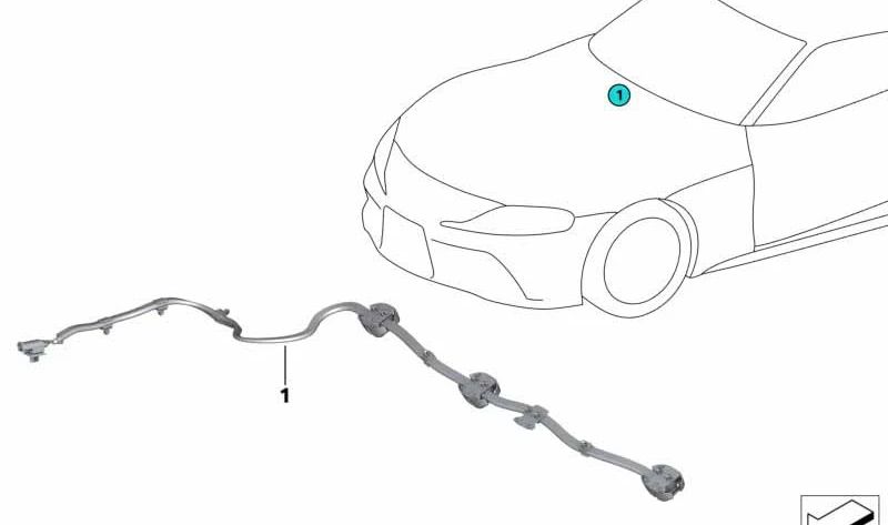 Cadena del lavafaros OEM 61667454445 para BMW Z4 (G29). Original BMW.