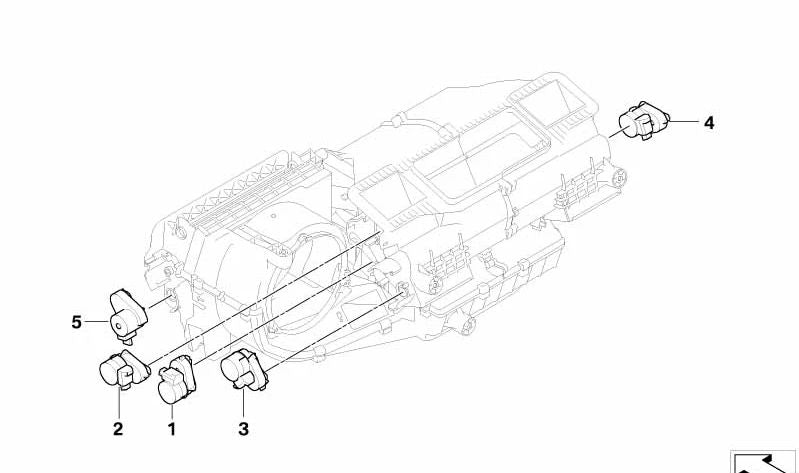 Atuador de Ventilação do OEM 64116936715 para BMW E85, E86. BMW original.