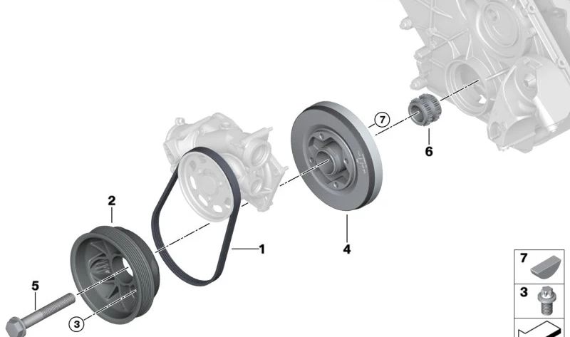 OEM VIBRATIONS MORTIGUADOR 11237852253 for BMW F90, G30, G31, G90, G11, G12, G70, F91, F92, F93, G14, G15, G16, G05, F95, G06, F96, G07, G09. Original BMW.