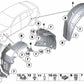 Lower left cover for BMW F07, F07N (OEM 51758049295). Original BMW