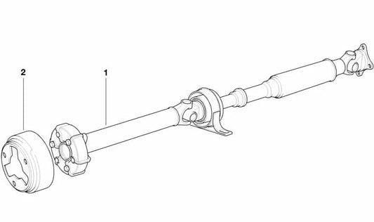 Axe de transmission automatique 26117506190 pour la série BMW 5 (E60, E61), série 7 (E65, E66), série 6 (E63, E64). BMW d'origine.