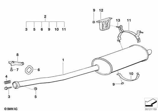 Abrazadera para BMW Serie 3 E36 (OEM 18211737656). Original BMW