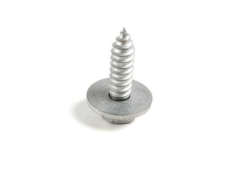 Sheet metal screw with hexagonal head washer for BMW 3 Series E46 (OEM 07119901515). Genuine BMW