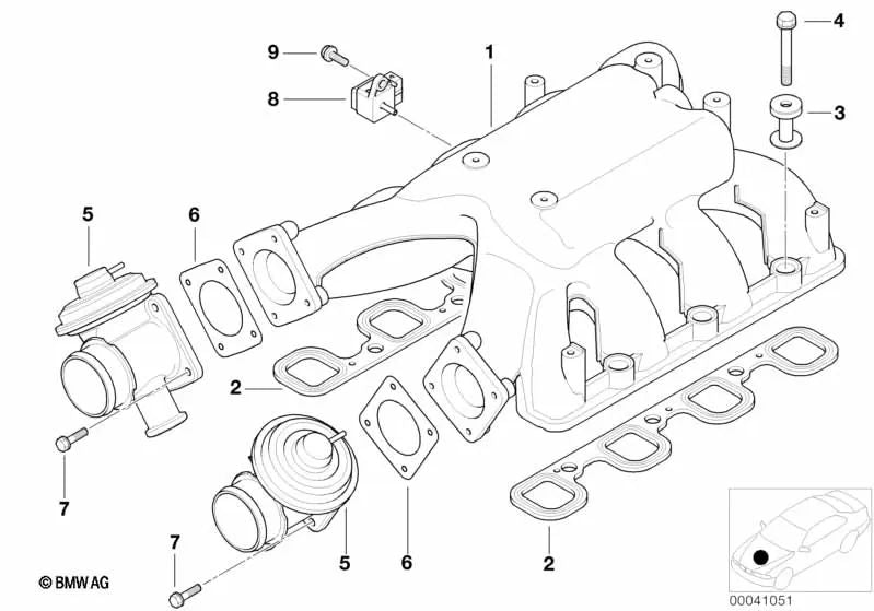 Profildichtung para BMW Serie 7 E38, E65 (OEM 11610004356). Original BMW