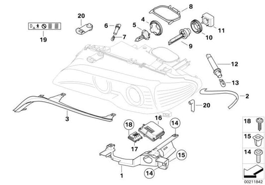 Junta Para El Indicador De Dirección Izquierdo/Derecho Bmw E46. Original Recambios