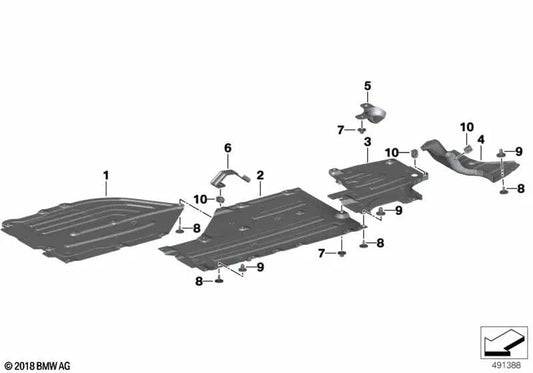 Lower middle trim support for BMW G29 (OEM 51759498946). Original BMW