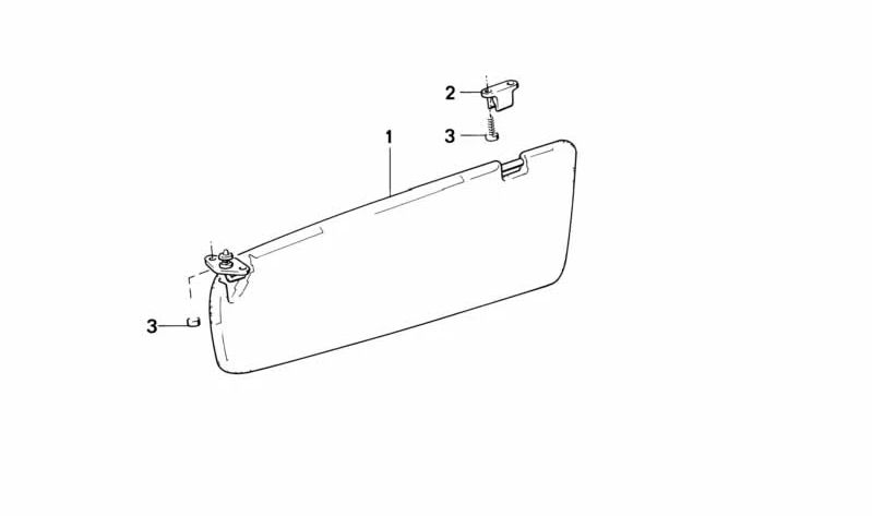 Soporte de fijación OEM 51161927474 para BMW E28, E24, E23. Original BMW.