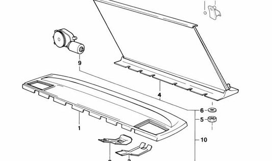 Soporte para persiana parasol trasera OEM 51461975479 para BMW Serie 7 (E32). Original BMW.