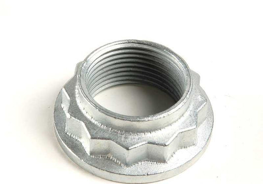 Flanged nut for BMW E81, E82, E87, E88, E36, E46, E90, E91, E92, E93, E34, E85, E86, E89 (OEM 33411132565). Genuine BMW