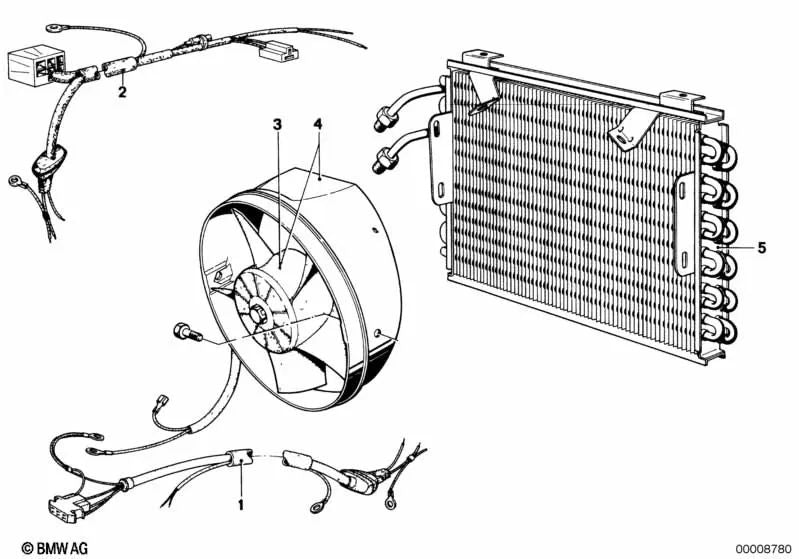 Ventilador para BMW E21, E12, E24 (OEM 17401361556). Original BMW.