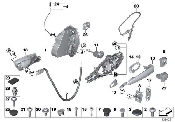 Sistema De Cerradura Puerta Delantera Para Bmw E81 E82 E87 F20 F21 E90 E91 E92 F30 F31 E60 E61 F07