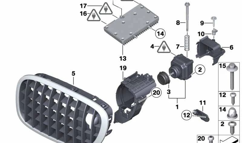 Grabación para BMW Serie 7 F01, F02, F04 (OEM 51117163471). Original BMW