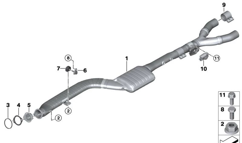 Flat Board OME OEM 18308474428 für BMW G30, G31, G32, G14, G15, G16, G01, G02. Original BMW.