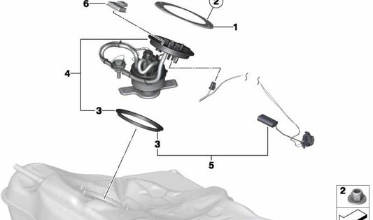 Unidad de Suministro para BMW F10, F06, F12, F13 (OEM 16147847188). Original BMW