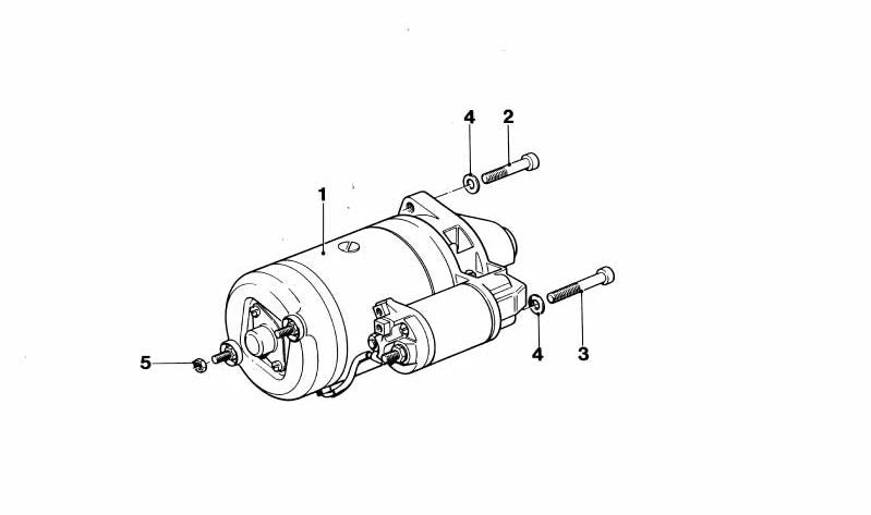 Motor de arranque OEM 12412445056 para BMW (Modelos compatibles: E36, E34, E39, E38, E31, Z3). Original BMW.