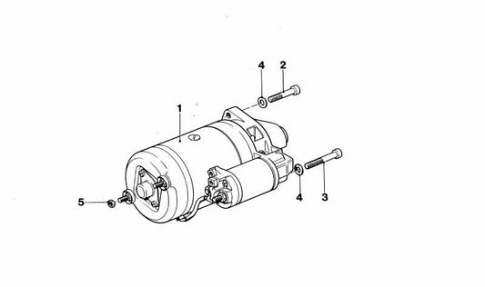 Motor de partida OEM 12412445056 para BMW (Modelos compatíveis: E36, E34, E39, E38, E31, Z3). BMW originais.