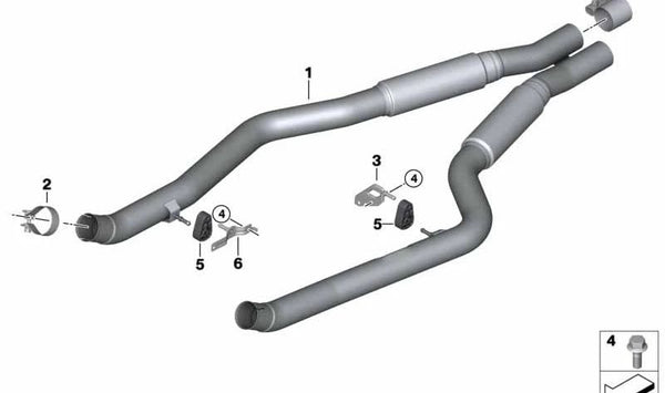 Soporte Amortiguador Intermedio para BMW X5 E70N, F15, F85, X6 F16, F86 (OEM 18207599338). Original BMW