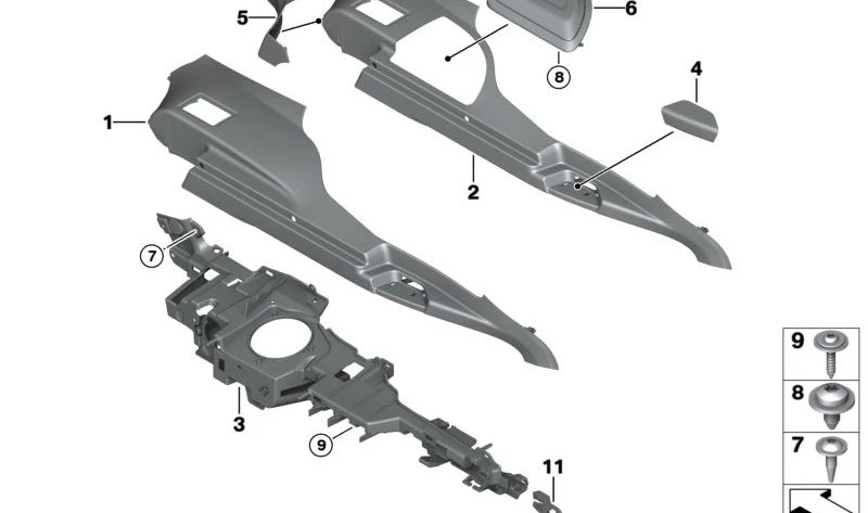 Cubierta parlante izquierda para BMW Serie 3 F34, F34N (OEM 51477343163). Original BMW