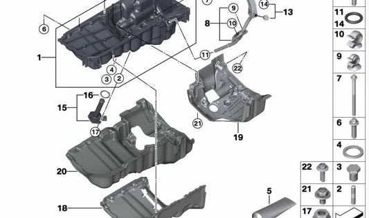 Livello di olio OEM Varilla 11438507303 per BMW F32, F33, F34, F36. BMW originale.