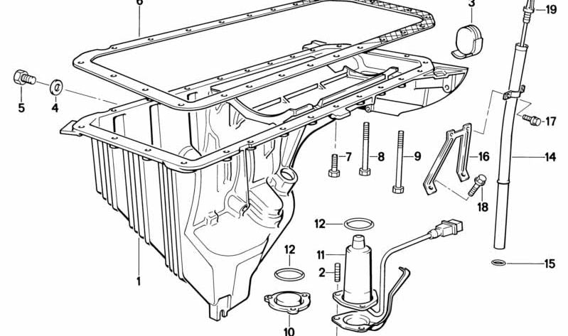 Tubo guía para BMW Serie 5 E34 (OEM 11431735280). Original BMW