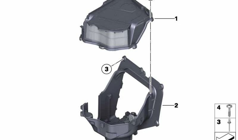 Fan Housing for BMW 5 Series F07, F10, F11, F18, 6 Series F06, F12, F13, 7 Series F01, F02, F04 (OEM 64119216213). Genuine BMW