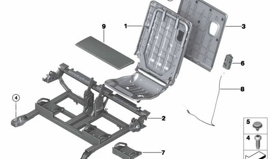 Cubierta de junta para BMW F15 (OEM 52307354096). Original BMW