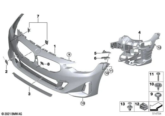 Paragolpes imprimado delantero para BMW Serie 2 G42 (OEM 51115A33629). Original BMW