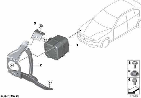 Soporte VSG para BMW F30N (OEM 65159336863). Original BMW