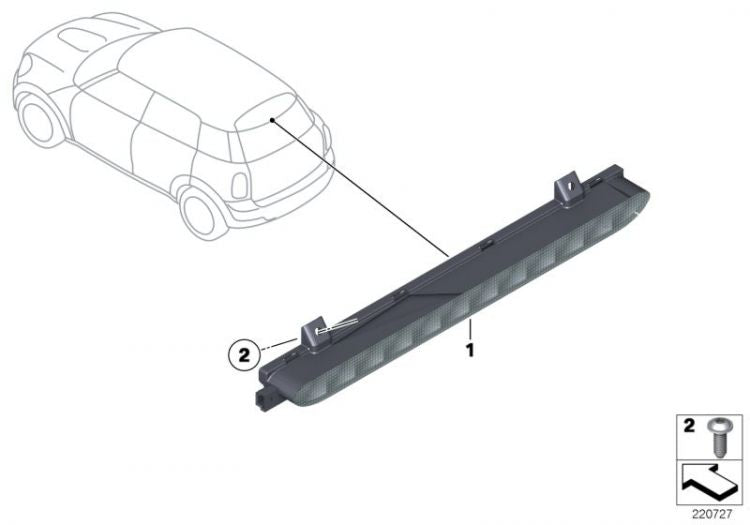 Tercera Luz De Freno Para Mini R50. Original Bmw Recambios