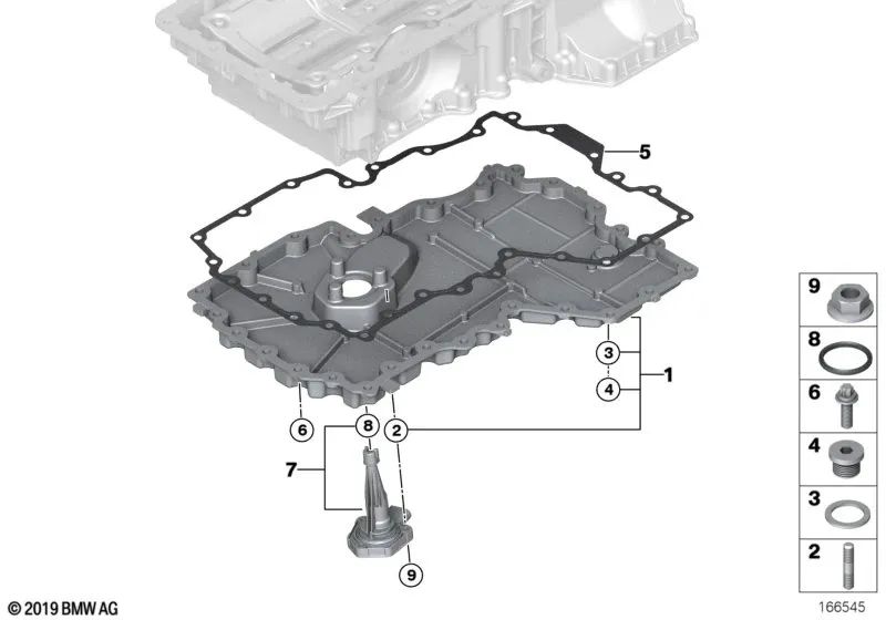 Junta de metal para BMW Serie 5 F07, F10, F11; Serie 6 F06, F12, F13; Serie 7 F01, F02 (OEM 11137570705). Original BMW.