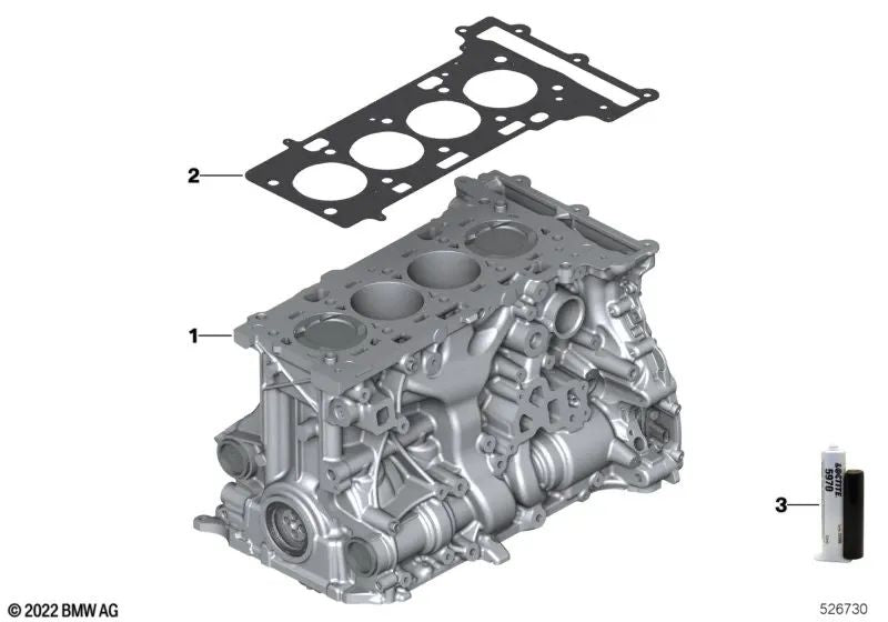 Junta de culata sin amianto para BMW Serie 1 F20N, F21N, F52, Serie 2 F22, F22N, F23, F23N, F45, F45N, F46, Serie 3 F30N, F31N, F34N, F35N, G20, G20N, Serie 4 F32, F32N, F33, F33N, F36, F36N, G22, G26, Serie 5 G30, G30N, G31, G38, Serie 6 G32, Serie 7 G11