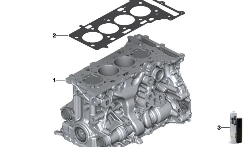 Junta de culata OEM 11128627108 para BMW F45, F46, F48, F55, F56, F54. Original BMW.