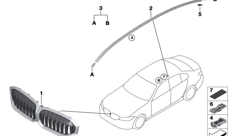 Cinta adhesiva original BMW OEM 51138086328 para BMW G87, G20, G80, G22, G82.