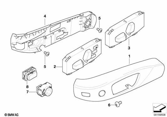 Actuador del soporte derecho para BMW E93, E93N (OEM 52106988160). Original BMW.