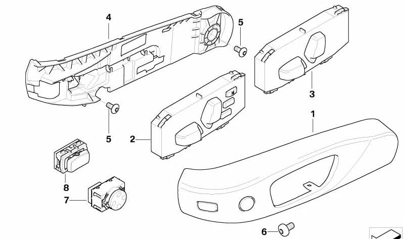 OEM 52106988159 Prise en charge du lecteur gauche pour BMW E93. BMW d'origine.