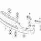 Left Outer Bumper Bracket for BMW X5 E70 (OEM 51117157987). Original BMW