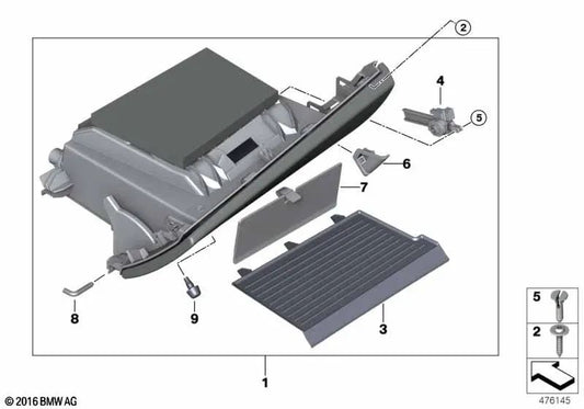 Glove box for BMW 1 Series F52 (OEM 51169864984). Original BMW.