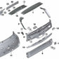 Revestimiento del portón trasero derecho para BMW X6 F16, F86 (OEM 51497370406). Original BMW