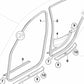 Cubierta de listón de entrada delantero izquierdo para BMW E65, E66 (OEM 51477014605). Original BMW