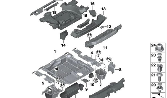 OEM Left LEFT SUPPORT 51477396583 for BMW G01, G08, F97, G02, F98. Original BMW.