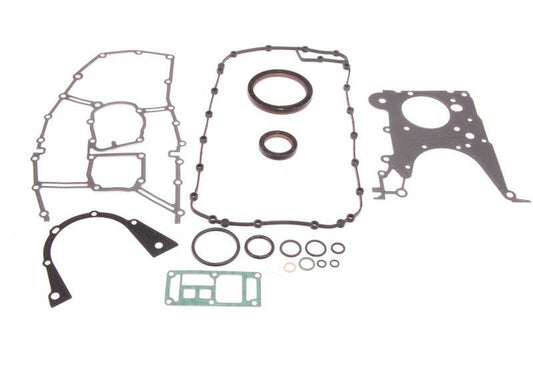 Juego de juntas para caja del cigüeñal sin amianto para BMW Serie 3 E36, E46 (OEM 11111712981). Original BMW.