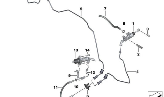 Bullone del cilindro di emettitore OEM 35006885866 per BMW G20, G21, G80, G82, G30, G31, G01, G29. BMW originale