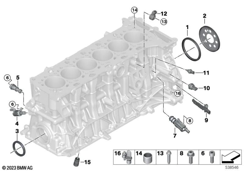 Sensor de Temperatura Refrigerante / Aceite para BMW Serie 1 E82, E88, F20, F21, F40 Serie 2 F22, F45, Serie 3 E90, F30, F80, Serie 4 F32, F36, F82, Serie 5 F07, F10, F90, G30, Serie 6 F06, F12, G32, Serie 7 F01, F04, G11, Serie 8 F91, F93, G14 (OEM 13627