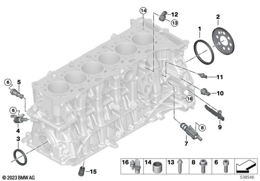 Kurbelwellensensor für BMW F40, F52, F44, F45N, F46, F46N, G42, G87, U06, G20, G20N, G21, G21N, G28, G28N, G80, G81, G22, G23, G26, G82, G83, G30, G30N, G31, G31N, G38N, G60, G32, G32N, G11N, G12N, G70, G14, G15, G16, F48, F48N, F49N, U11, U12, F39, F97