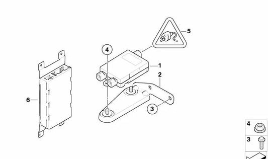 Soporte para USB-Hub para BMW E61N (OEM 65159138172). Original BMW.