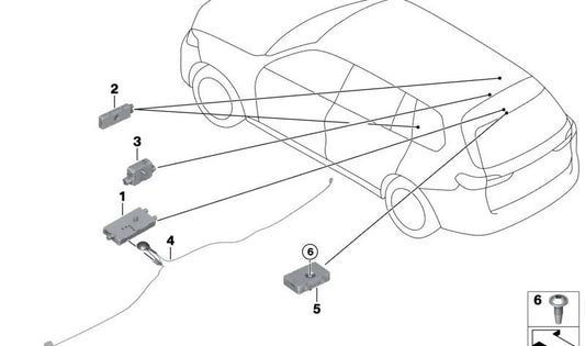 Sperrkreis (Anillo de bloqueo) OEM 65206832256 para BMW F40, F44, G42, G87, G20, G21, G28, G80, G81, G22, G26, G82, F92, F93, G15, G16, G02, F98, G05, F95, G06, F96, G07. Original BMW.