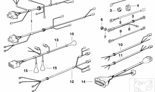 Cable de batería positivo OEM 61121243216 para BMW E12, E21, E23, E24, E28. Original BMW.