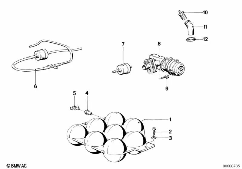 Rubber for BMW E23 (OEM 64111361873). Genuine BMW.